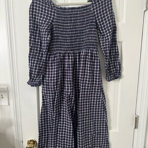 J. Crew Factory Red and Blue Flannel Plaid Dress